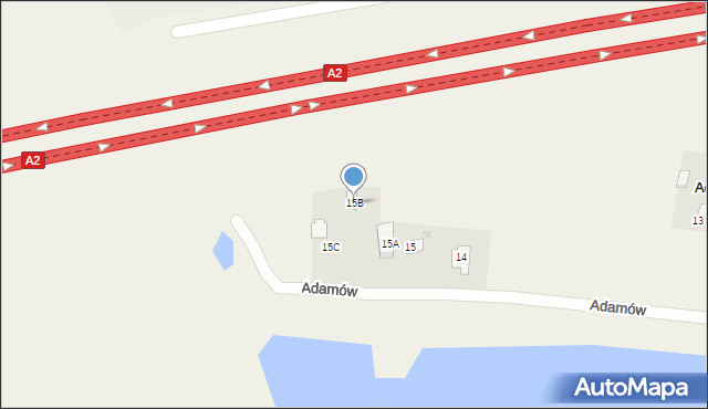 Adamów, Adamów, 15B, mapa Adamów