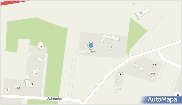 Adamów, Adamów, 6, mapa Adamów