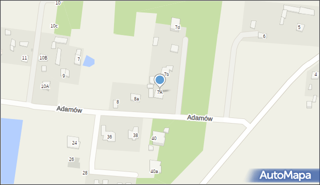 Adamów, Adamów, 7A, mapa Adamów