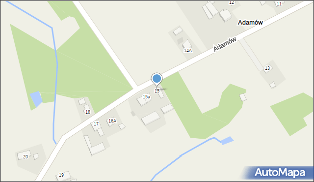 Adamów, Adamów, 15, mapa Adamów