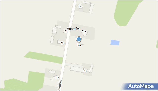 Adamów, Adamów, 30a, mapa Adamów