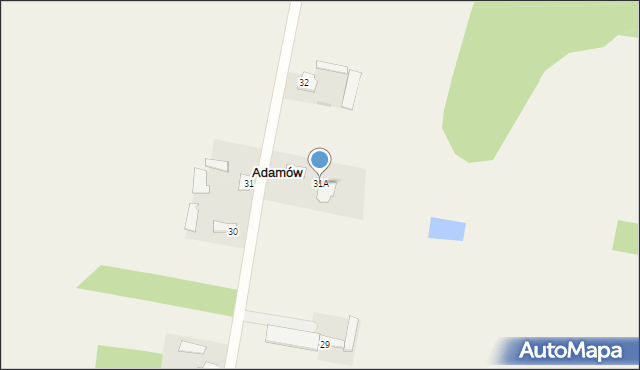 Adamów, Adamów, 31A, mapa Adamów