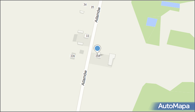 Adamów, Adamów, 33A, mapa Adamów