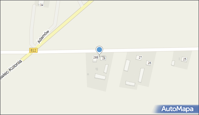 Adamów, Adamów, 28A, mapa Adamów