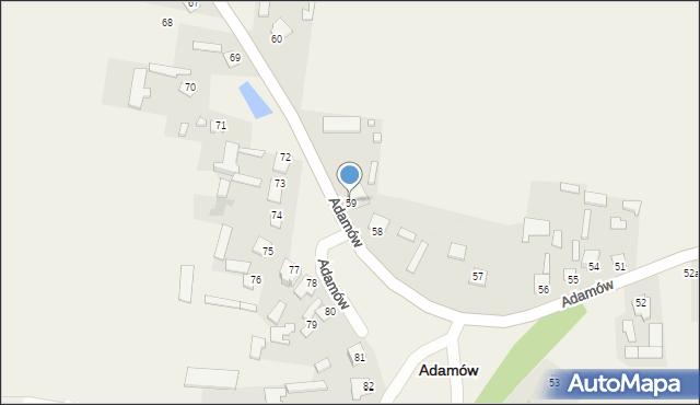 Adamów, Adamów, 59, mapa Adamów