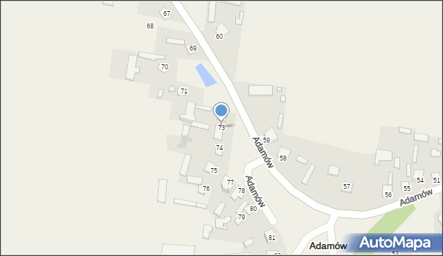 Adamów, Adamów, 73, mapa Adamów