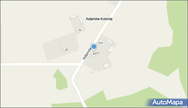 Adamów, Adamów, 93, mapa Adamów