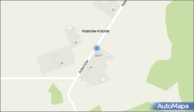 Adamów, Adamów, 93A, mapa Adamów