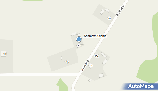 Adamów, Adamów, 94, mapa Adamów