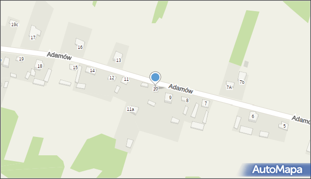 Adamów, Adamów, 10, mapa Adamów