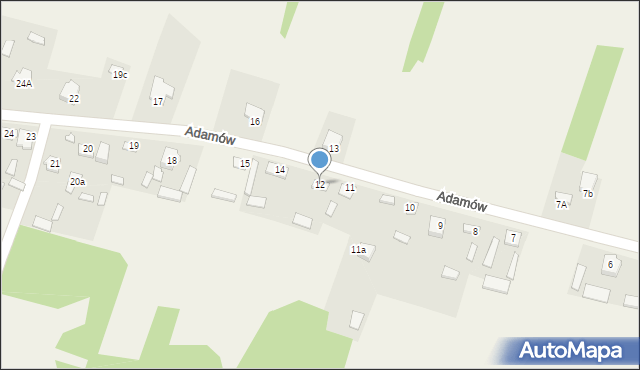 Adamów, Adamów, 12, mapa Adamów