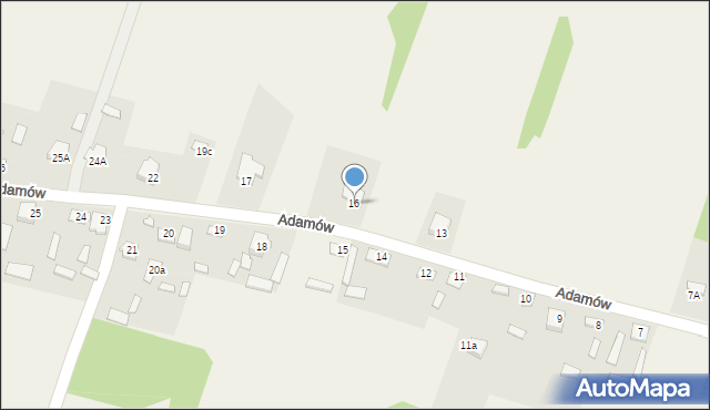 Adamów, Adamów, 16, mapa Adamów