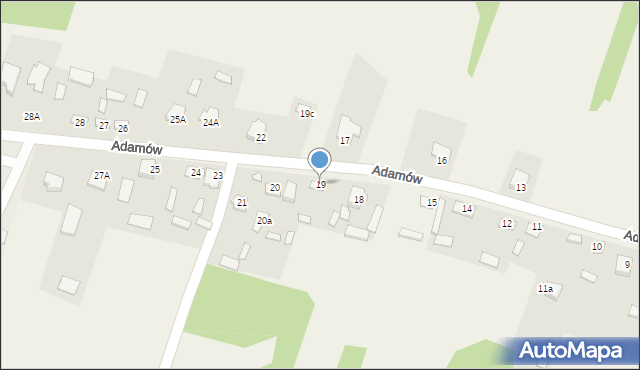 Adamów, Adamów, 19, mapa Adamów