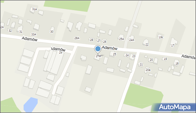 Adamów, Adamów, 27A, mapa Adamów