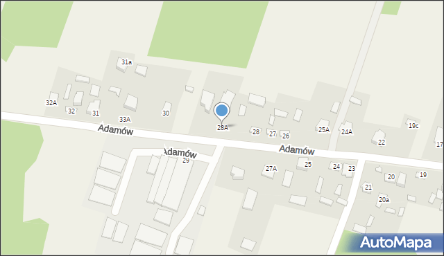 Adamów, Adamów, 28A, mapa Adamów
