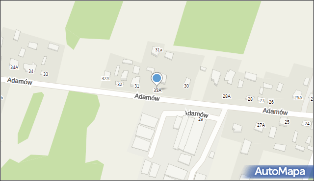 Adamów, Adamów, 33A, mapa Adamów