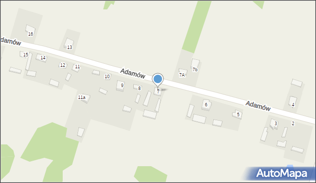 Adamów, Adamów, 7, mapa Adamów