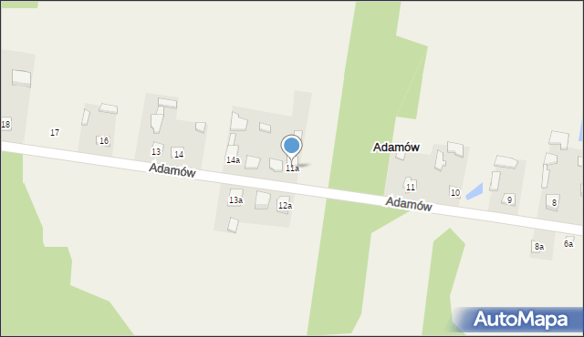 Adamów, Adamów, 11a, mapa Adamów