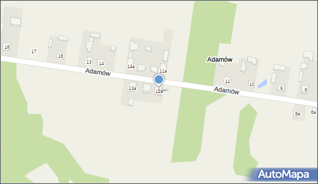 Adamów, Adamów, 12a, mapa Adamów