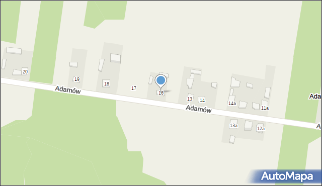 Adamów, Adamów, 16, mapa Adamów
