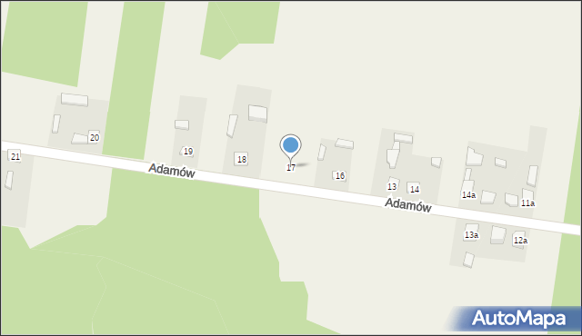 Adamów, Adamów, 17, mapa Adamów