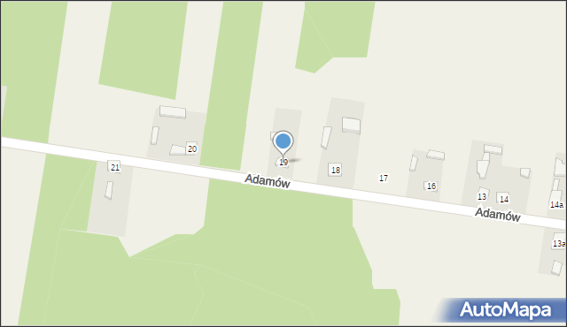 Adamów, Adamów, 19, mapa Adamów