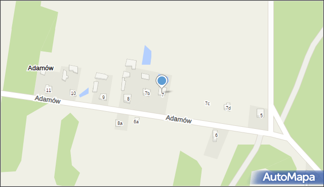 Adamów, Adamów, 7a, mapa Adamów