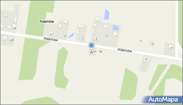 Adamów, Adamów, 8a, mapa Adamów