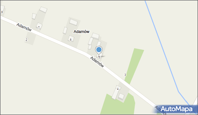 Adamów, Adamów, 5, mapa Adamów