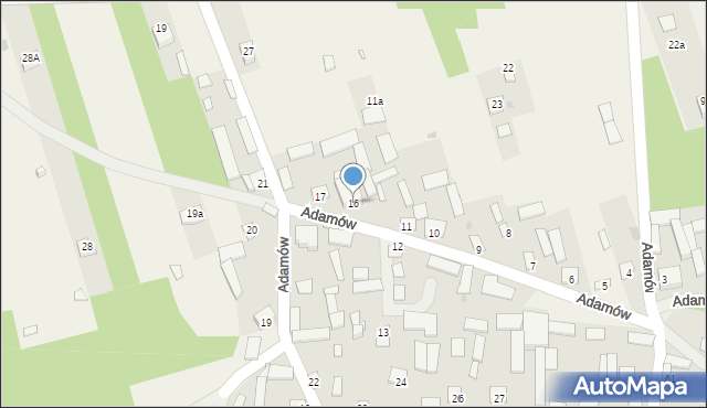 Adamów, Adamów, 16, mapa Adamów