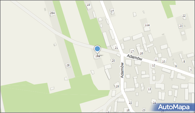 Adamów, Adamów, 19a, mapa Adamów