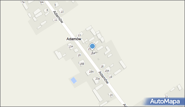 Adamów, Adamów, 16A, mapa Adamów