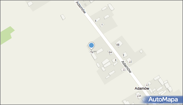Adamów, Adamów, 7A, mapa Adamów
