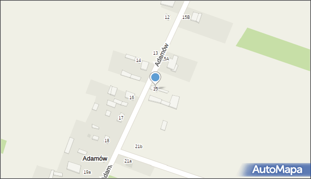 Adamów, Adamów, 15, mapa Adamów