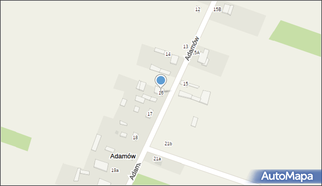 Adamów, Adamów, 16, mapa Adamów