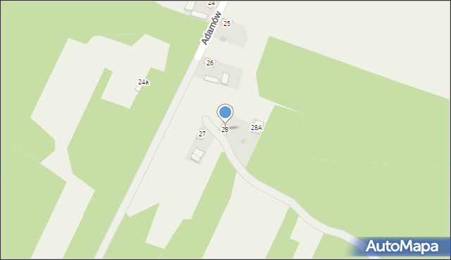 Adamów, Adamów, 28, mapa Adamów