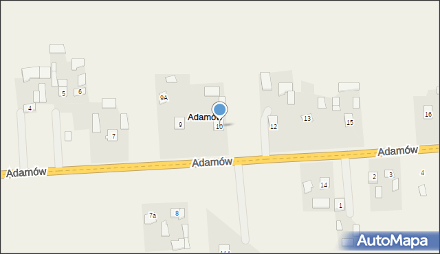 Adamów, Adamów, 10, mapa Adamów