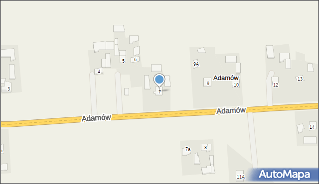Adamów, Adamów, 7, mapa Adamów