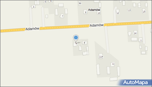 Adamów, Adamów, 7a, mapa Adamów