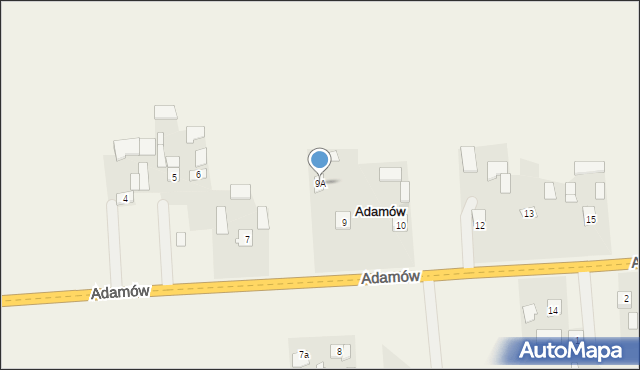 Adamów, Adamów, 9A, mapa Adamów