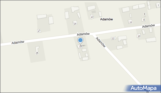 Adamów, Adamów, 15, mapa Adamów