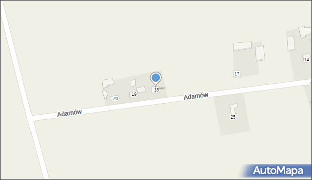 Adamów, Adamów, 18, mapa Adamów