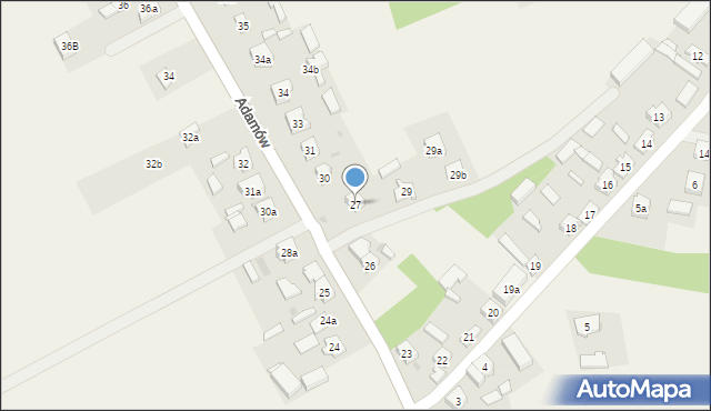 Adamów, Adamów, 27, mapa Adamów