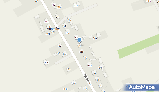 Adamów, Adamów, 36, mapa Adamów