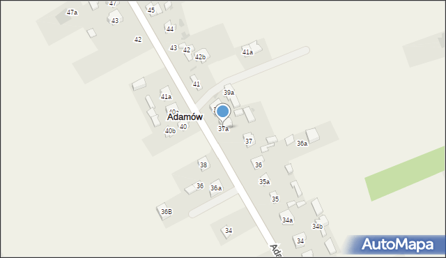 Adamów, Adamów, 37a, mapa Adamów