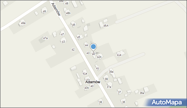 Adamów, Adamów, 42, mapa Adamów
