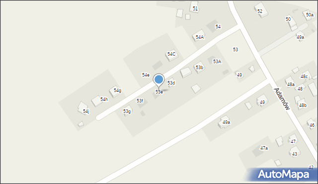 Adamów, Adamów, 53e, mapa Adamów