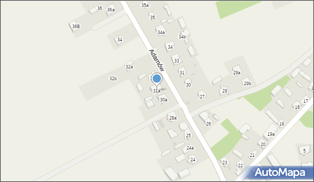 Adamów, Adamów-Kolonia, 31a, mapa Adamów