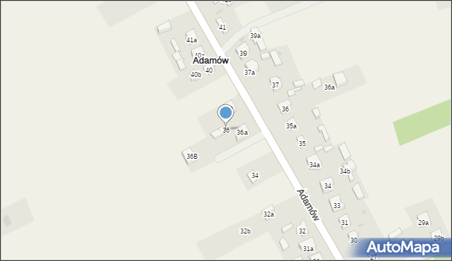 Adamów, Adamów-Kolonia, 36, mapa Adamów