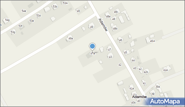 Adamów, Adamów-Kolonia, 47a, mapa Adamów